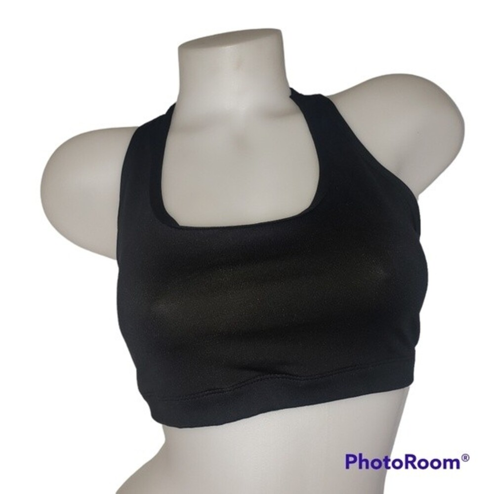 JOGBRA BY CHAMPION BLACK T BACK SPORTS BRA SIZE LARGE